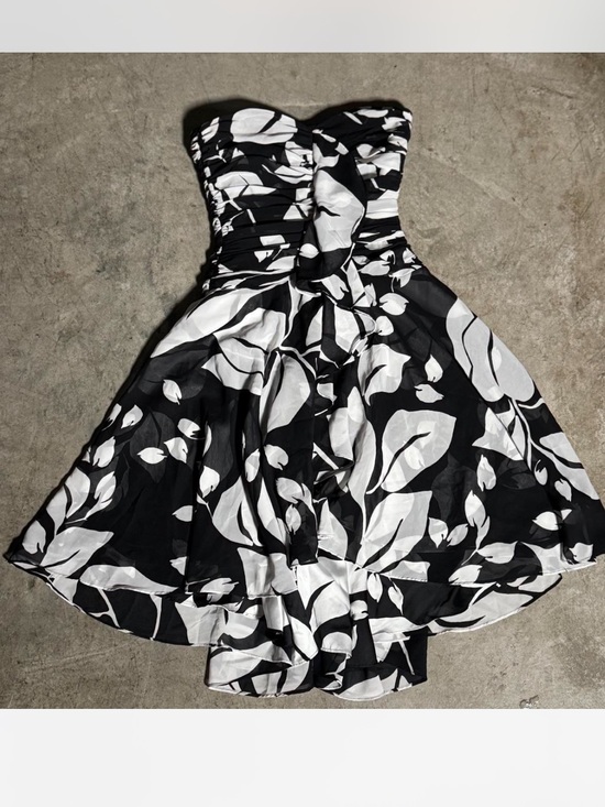 White House Black Market Dresses & Skirts - White House Black Market Black and White Floral Strapless Sundress